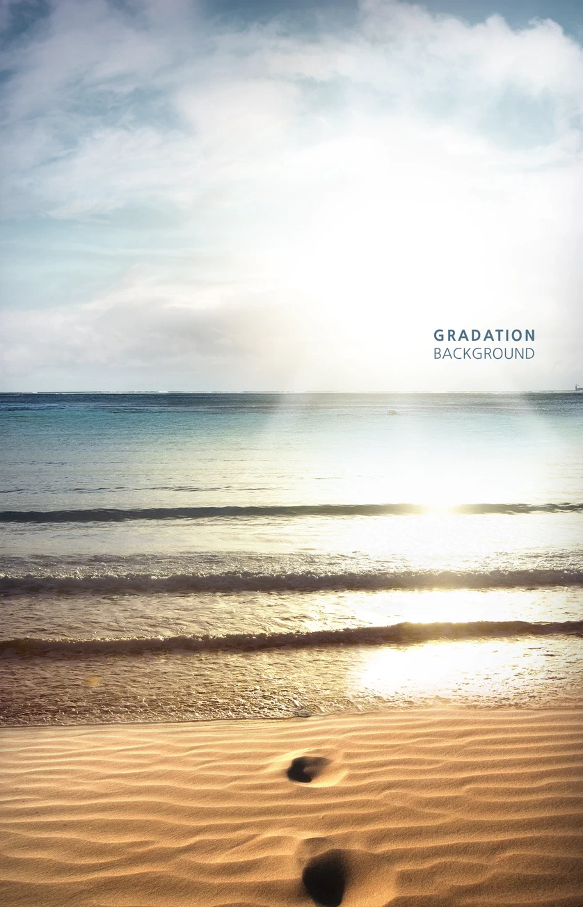 54套大自然风景海边沙滩合成海报PSD分层设计素材【022】